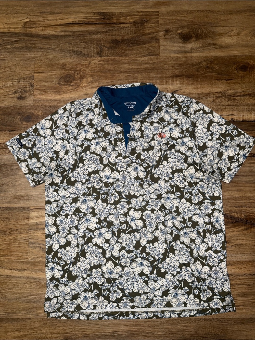 Good Good Golf Hawaiian Flower Polo